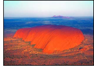 Ayers Rock is 9.4km high if you walk up it.