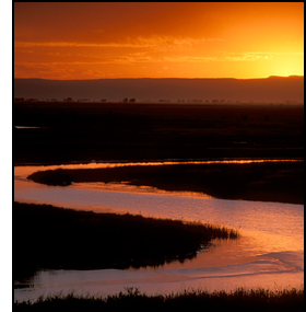 Rio Grande River during a Winter Sunset