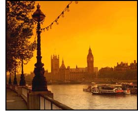 The River Thames and Big Ben during a Sunset