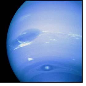 An image of Neptune taken by Voyager 2
