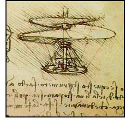 Leonardo da Vinci's sketch of the Aerial-Screw