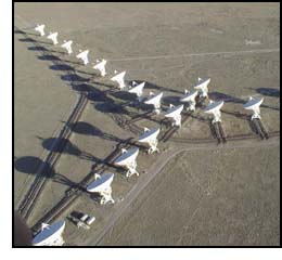 The VLA from the air, the Y pattern visible.