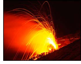 Eruption of the Mount Etna Volcano in September 2004